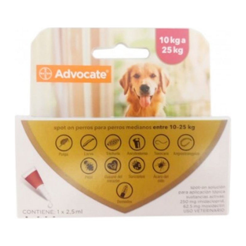 Pipeta +antip Advocateperros 10-25 Bayer