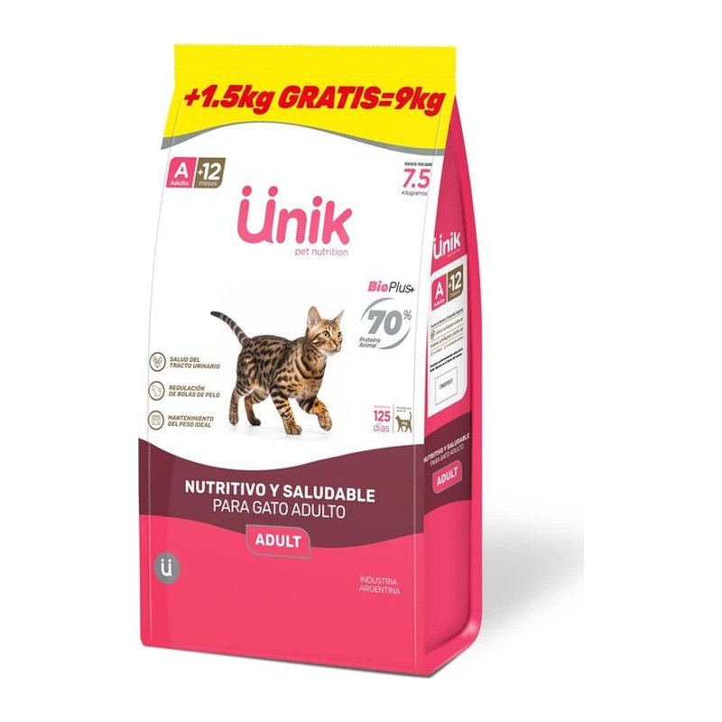 Unik Gato Adulto 7.5+1.5 kg Bonus Bag