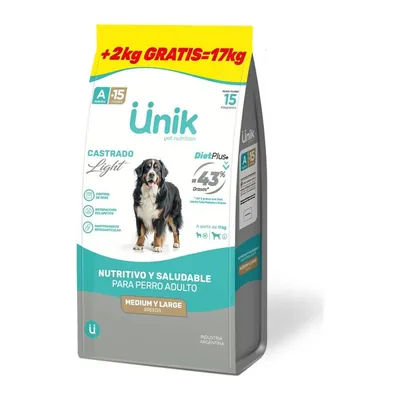 Unik Perro Adulto Med-grande Light 15+2 kg Bonus Bag